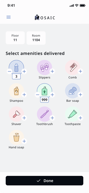 Four Points Amenities Tracker
