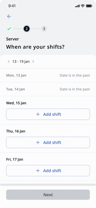 Shift Selection