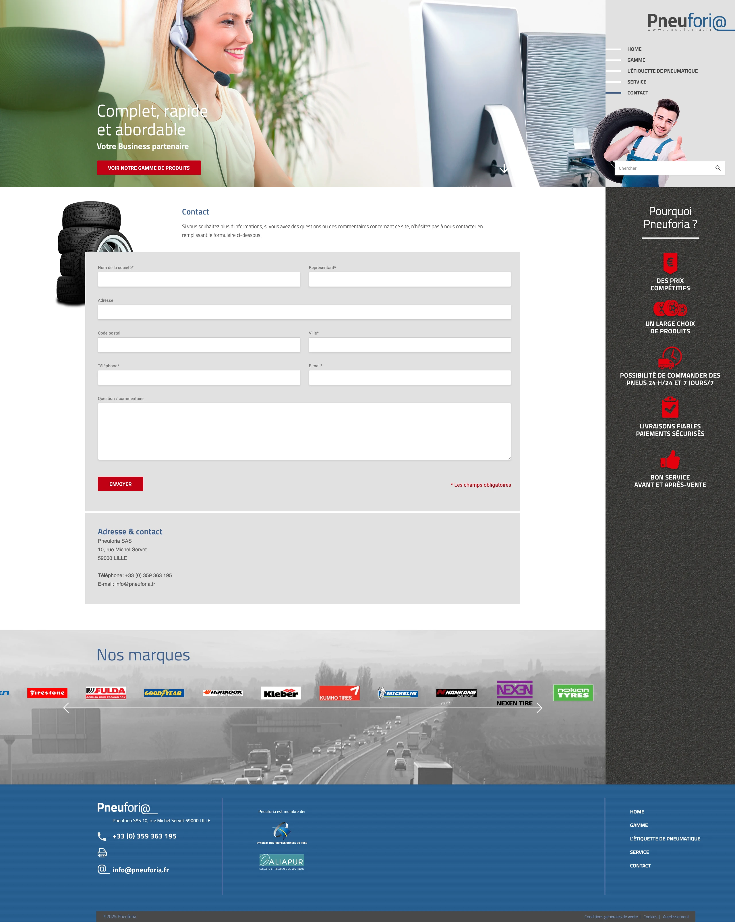 Contact Page Desktop